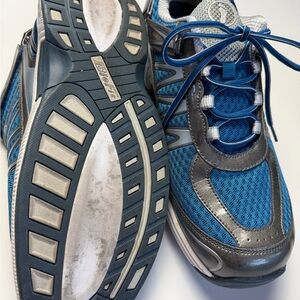 Men’s Bio Fit Blue and Silver Athletic Sneakers